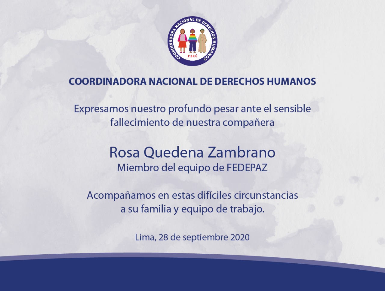 Expresamos Nuestro Profundo Pesar Ante El Sensible Fallecimiento De